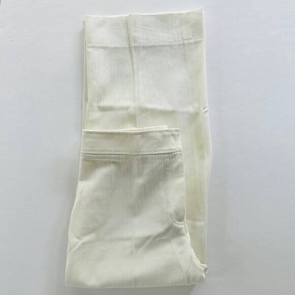 Akris Punto Ladies Twill Pant Cream Size 10 Ankle Straight Flat Front Dress Work - Picture 1 of 7